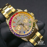 Daytona Gold Rainbow Diamond Paved Dial - GodTierMods